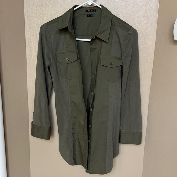 Theory Tops - Theory Olive Button Down Shirt size small good condition